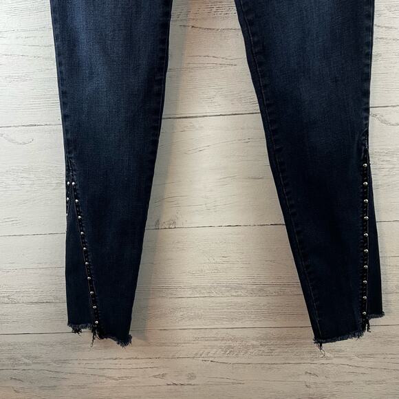William Rast Dark Wash Studded Skinny Jeans Size 27 - Picture 4 of 10